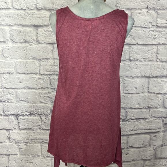 Pretty Angel Patchwork Astmmetrical Hem Top - Picture 4 of 6